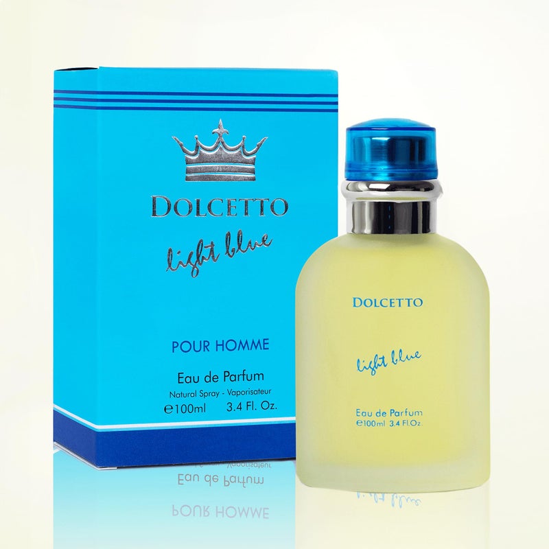 NovoGlow Dolcetto Light Blue Eau De Parfum for Men 3.4 Fl. Oz. 100ml Refreshing Combination of Woody Floral & Aquatic Fragrance - Scent Lasts All Day A Gift for Any Occasion - Image 5